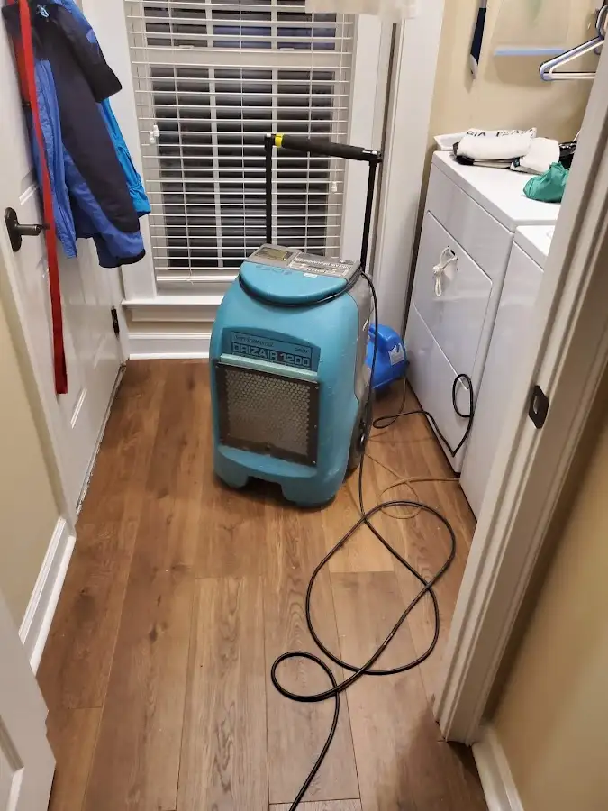 Commercial dehumidifier deployed for Flood Damage Cleanup in Terrace Heights